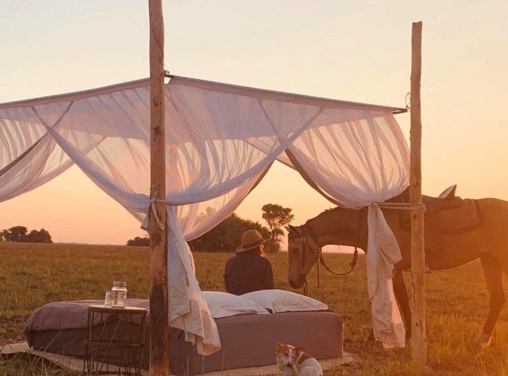 Image showing star bed experience at Zambian Horseback Safaris at dawn in Simalaha Wildlife Conservancy as arranged by Planet Africa Safaris | tailor-made safari itineraries in Africa | Blog
