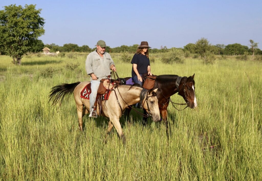 Image showing Doug and Gail, hosts and owners of Zambian Horseback Safaris in Simalaha Wildlife Conservancy as arranged by Planet Africa Safaris | tailor-made safari itineraries in Africa | Blog